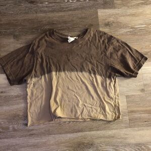 Gilded Intent Brown and Tan Ombre Top